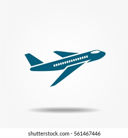 Airplane icon. Vector transportation illustration.
