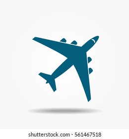 Airplane icon. Vector transportation illustration.