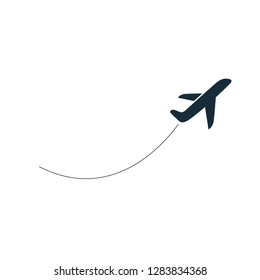Airplane Icon Vector Transportation Logo Template