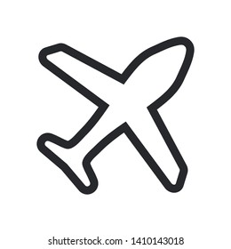 Airplane Icon Vector Transportation Logo Template, eps 10