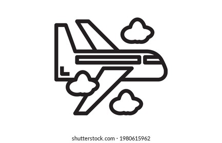 Airplane Icon Vector Transportation Logo Template