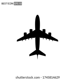airplane icon vector, travel, fly