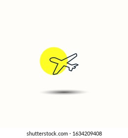 Airplane icon, airplane vector icon, in trendy flat style isolated on white background.