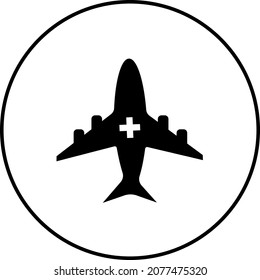 Airplane icon, Airplane icon vector, in trendy flat style isolated on white background. Airplane icon image, Airplane icon illustration