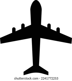 Airplane icon, Airplane icon vector, in trendy style isolated on white background . Silhouette of airplane
