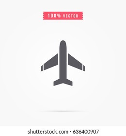 Airplane icon. war sign