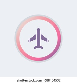 Airplane icon. war sign