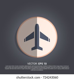 Airplane icon. war sign