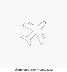 Airplane icon. war sign