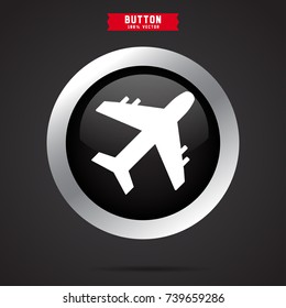 Airplane icon. war sign