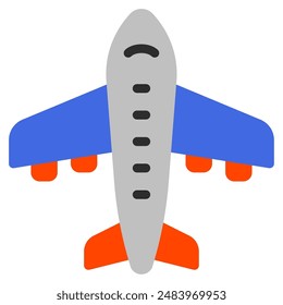 Airplane icon for web, app, infographic, etc