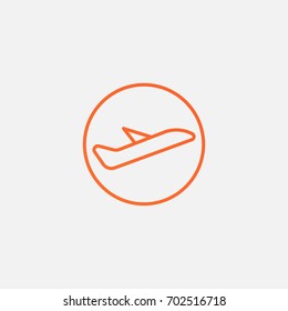Airplane  icon.gradient illustration isolated vector sign symbol