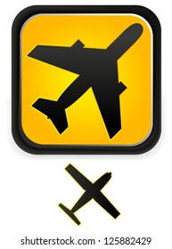 Airplane Icons with 2 airplane vector