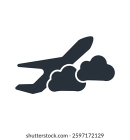 airplane icons isolated on White Background. Flat style design