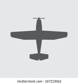 Airplane Icons With Screw. Vector Plane Silhouette.