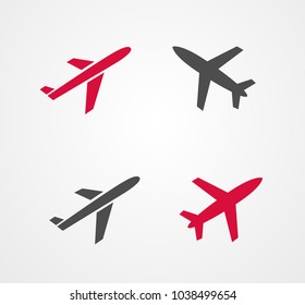 Airplane icons set