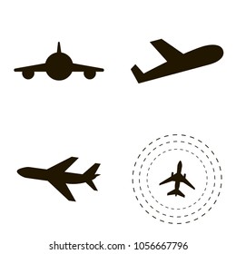 airplane icons set. airplane icons collections. sign design