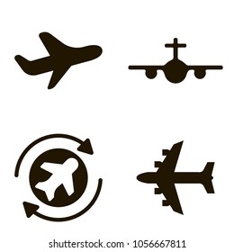airplane icons set. airplane icons collections. sign design