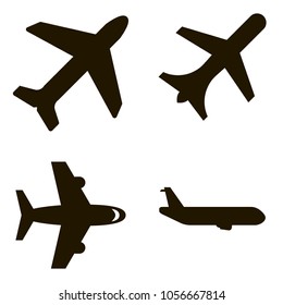 airplane icons set. airplane icons collections. sign design