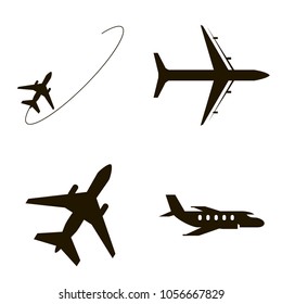 airplane icons set. airplane icons collections. sign design