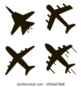 airplane icons set. airplane icons collections. sign design