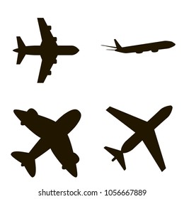 airplane icons set. airplane icons collections. sign design