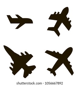 airplane icons set. airplane icons collections. sign design