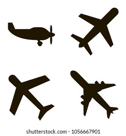 airplane icons set. airplane icons collections. sign design
