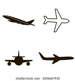 airplane icons set. airplane icons collections. sign design