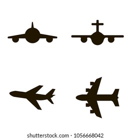 airplane icons set. airplane icons collections. sign design