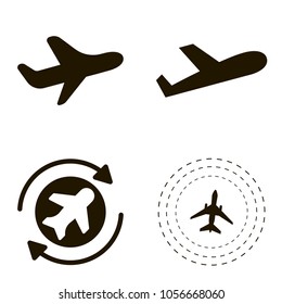 airplane icons set. airplane icons collections. sign design