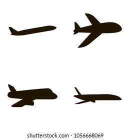 airplane icons set. airplane icons collections. sign design