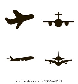 airplane icons set. airplane icons collections. sign design