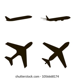 airplane icons set. airplane icons collections. sign design