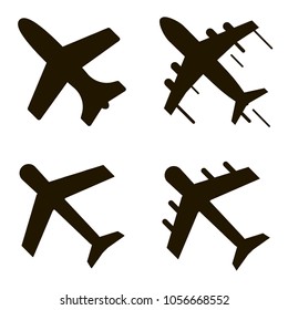 airplane icons set. airplane icons collections. sign design