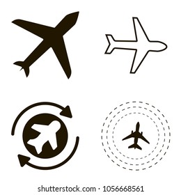 airplane icons set. airplane icons collections. sign design