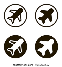 airplane icons set. airplane icons collections. sign design