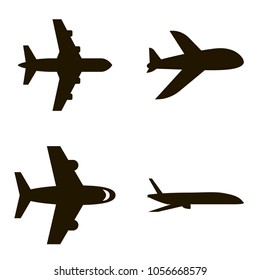 airplane icons set. airplane icons collections. sign design