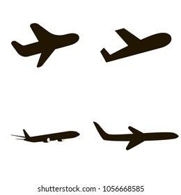 airplane icons set. airplane icons collections. sign design