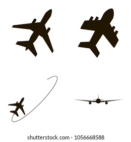 airplane icons set. airplane icons collections. sign design