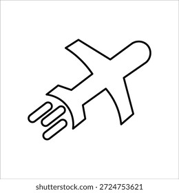 Flugzeugsymbole. einfache Linienvektorgrafik