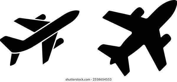 Airplane Icons Travel Flight Aviation Journey Air Transport