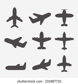 Airplane icons vector