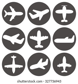 Airplane icons vector