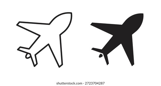 Colección de Vector de iconos de avión para Diseños web. iconos planos