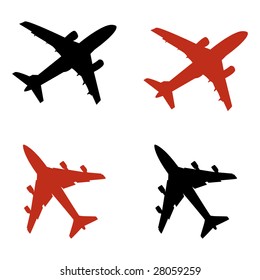 airplane icons in vector mode