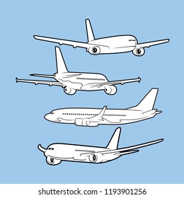 飛行機 正面 のイラスト素材 画像 ベクター画像 Shutterstock