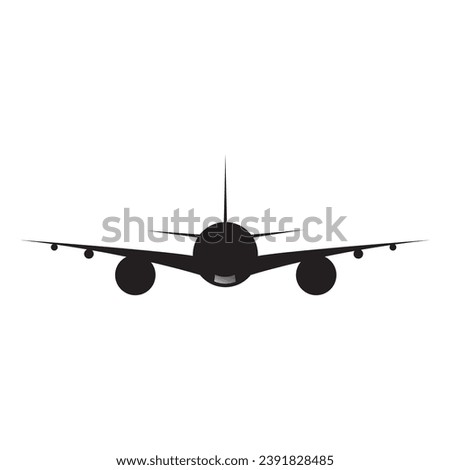 airplane illustration commercial flight vector icon. isolated jet object. colorful and whit background. 