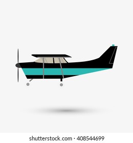 Airplane illustration design, editable vector