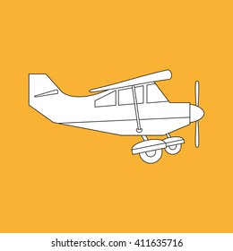 Airplane illustration design, editable vector